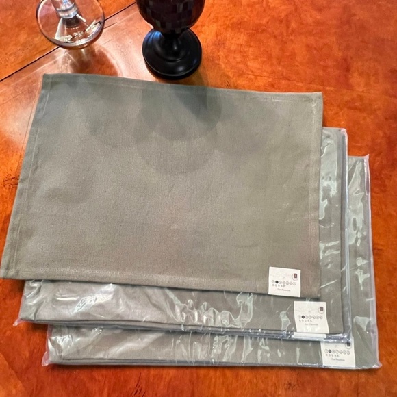NWT Park B. Smith Vintage House Dark Sage Green Placemats-Set of 9 - Picture 2 of 6
